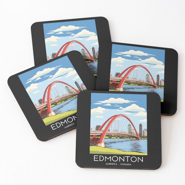 Item preview, A Pop Art Travel Print of Edmonton - Canada  designed and sold by StudioRedKoala.