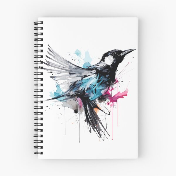Item preview, butcherbird, colorful bird illustration designed and sold by Niktarka.
