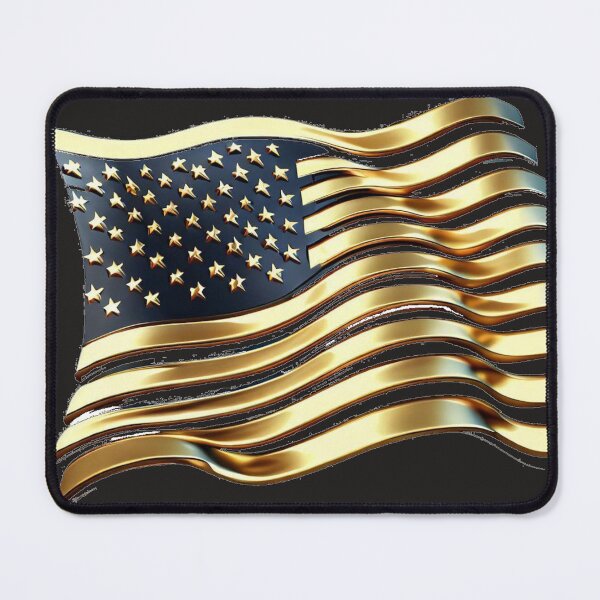 Item preview, Golden flag of the United States designed and sold by KICIART.