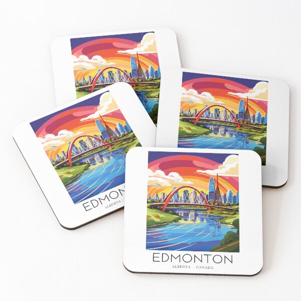 Item preview, A Pop Art Travel Print of Edmonton - Canada  designed and sold by StudioRedKoala.