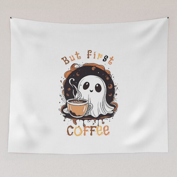 Item preview, Coffee Lover Boo-Jee Ghost But First Coffee VIII designed and sold by DevemDavam.