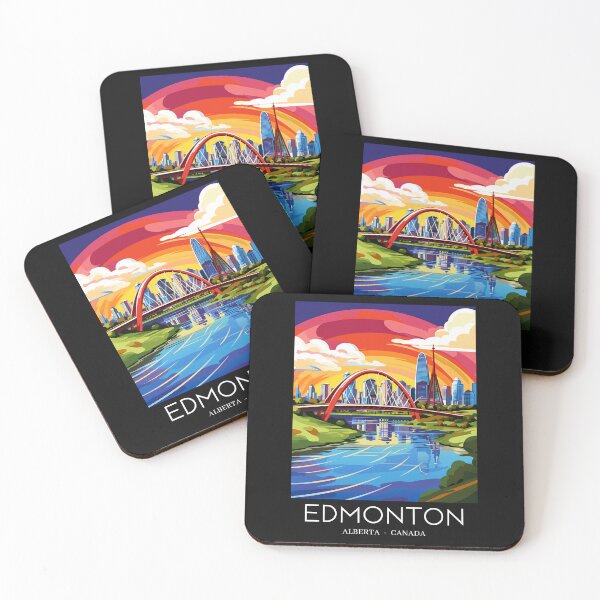 Item preview, A Pop Art Travel Print of Edmonton - Canada  designed and sold by StudioRedKoala.