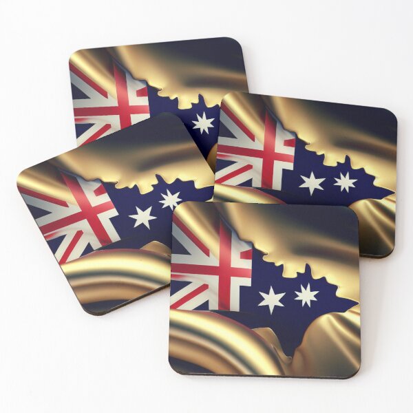Item preview,  Golden flag of Australia designed and sold by KICIART.