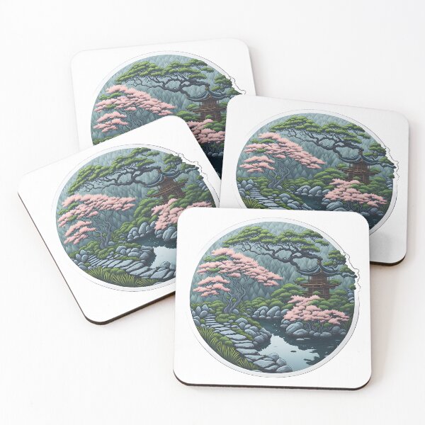 Item preview, Japanese Traditional Garden designed and sold by DoodleNestArt.