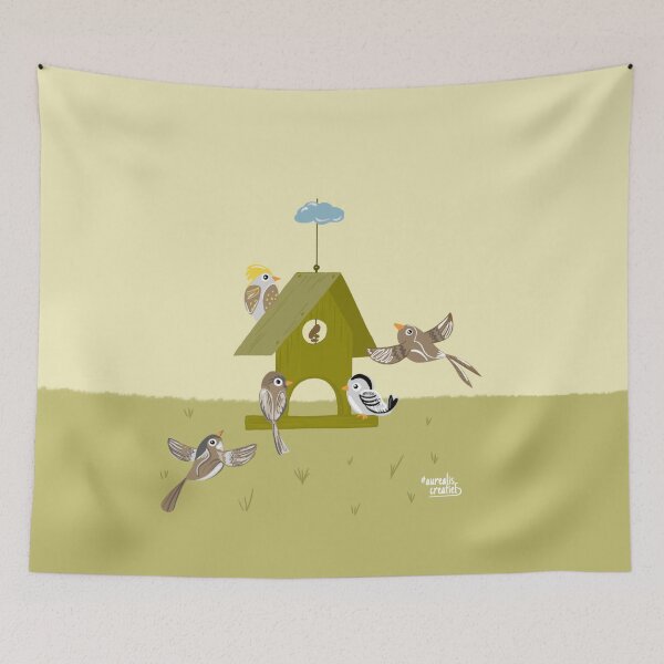 Item preview, Funny Birds at the birdshouse designed and sold by Aurealis Creatief.
