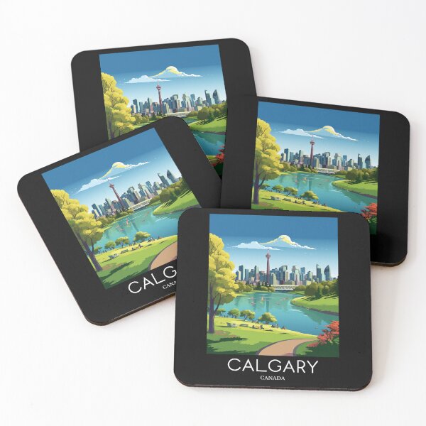 Item preview, A Pop Art Travel Print of Calgary - Canada  designed and sold by StudioRedKoala.