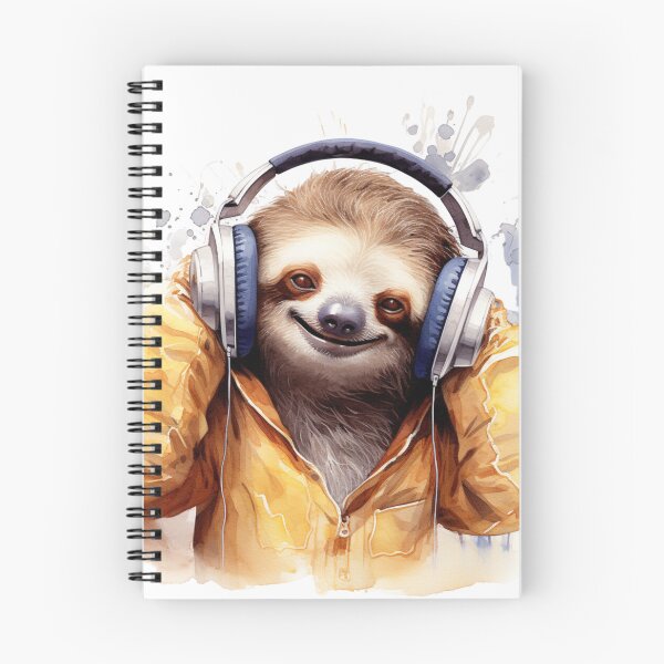 Item preview, Funny Sloth listening to music designed and sold by PrzemekJAS.