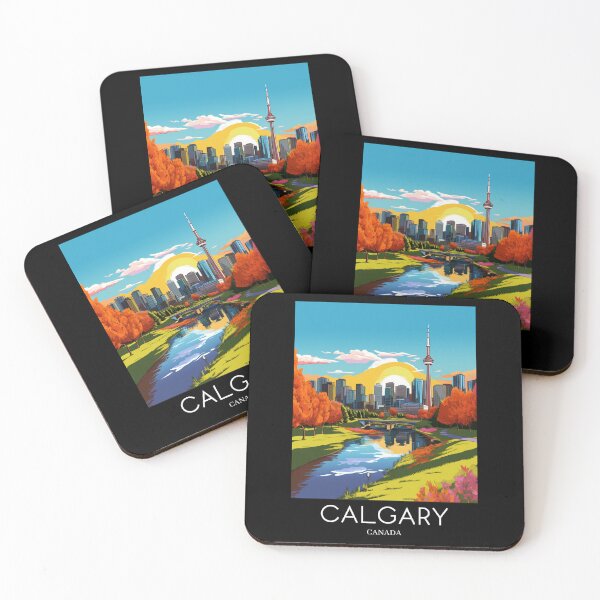 Item preview, A Pop Art Travel Print of Calgary - Canada  designed and sold by StudioRedKoala.