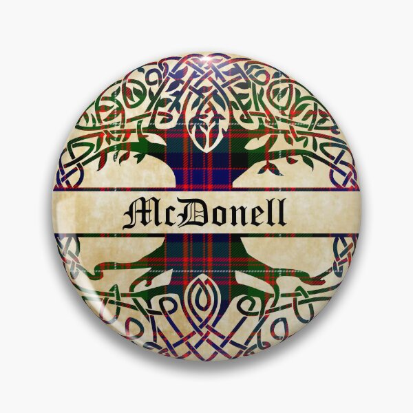 Item preview, McDonell Tree of Life Clan Scottish Surname tartan designed and sold by BagTown Clans.