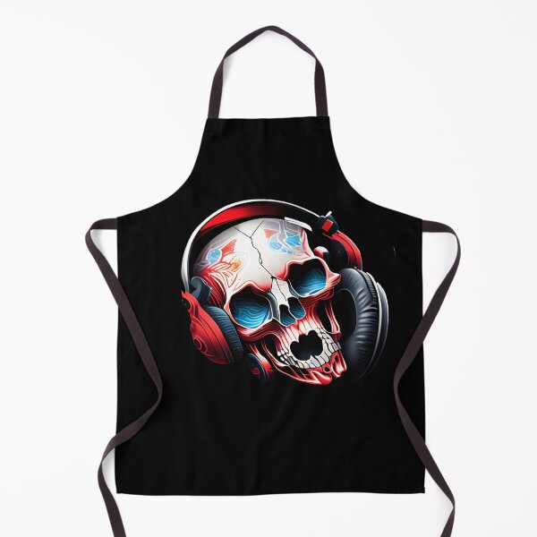Item preview, SKULL IN HEADPHONES BLUE RED 1 designed and sold by justyna-s28.