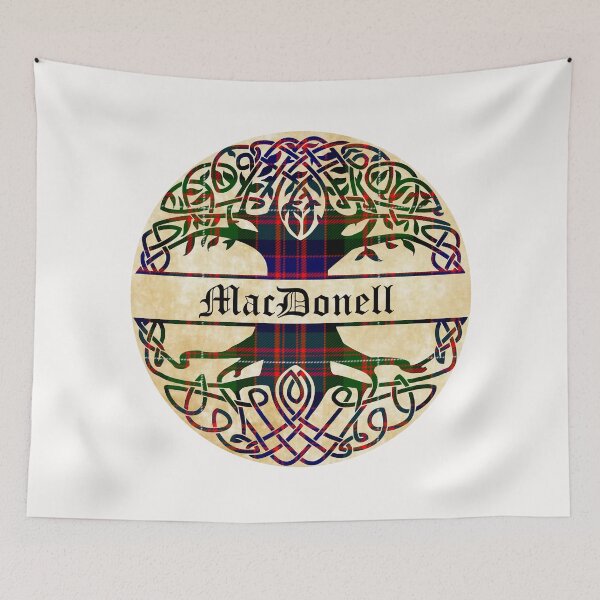 Item preview, MacDonell Tree of Life Clan Scottish Surname tartan designed and sold by BagTown Clans.