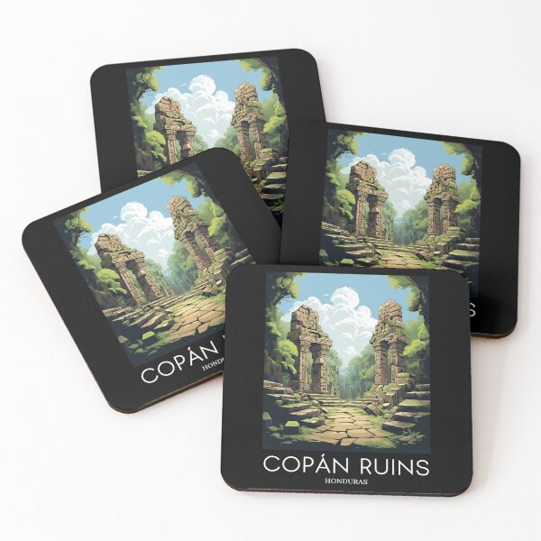 Item preview, A Pop Art Travel Print of the Copán Ruins - Honduras designed and sold by StudioRedKoala.