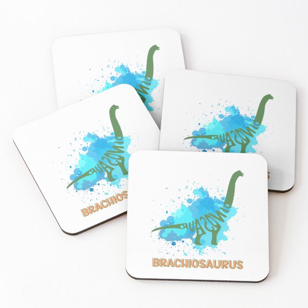 Item preview, Green Dinasour Named Brachiosaurus  with Blue Splash  designed and sold by CastielloDesign.