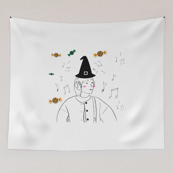 Item preview, Woo Yeong Wo Halloween candy background designed and sold by paintingtour.