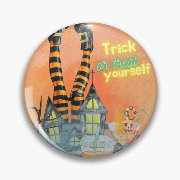 Item preview, Halloween "Trick or Treat Yourself" Fun graphic design, Spooky Autumn Vibes designed and sold by Lunardreams54.
