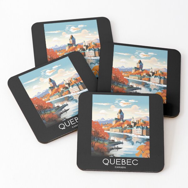 Item preview, A Pop Art Travel Print of Quebec - Canada  designed and sold by StudioRedKoala.