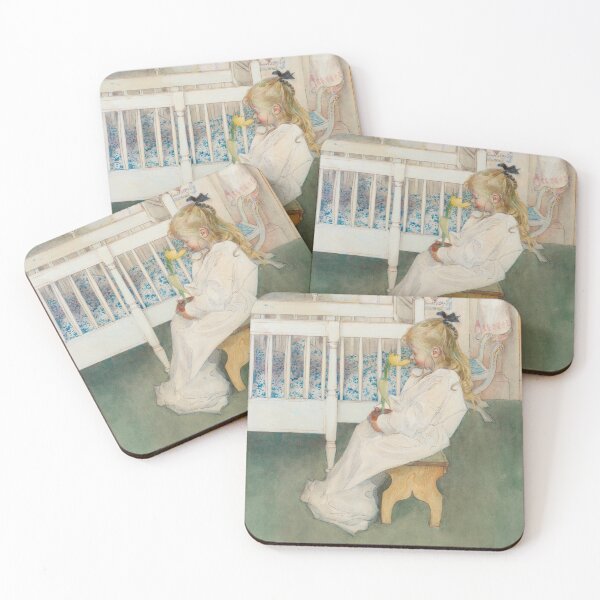 Item preview, In the Nightgown, Lisbeth with a Yellow Tulip (1894) - Carl Larsson designed and sold by SALON DES ARTS.