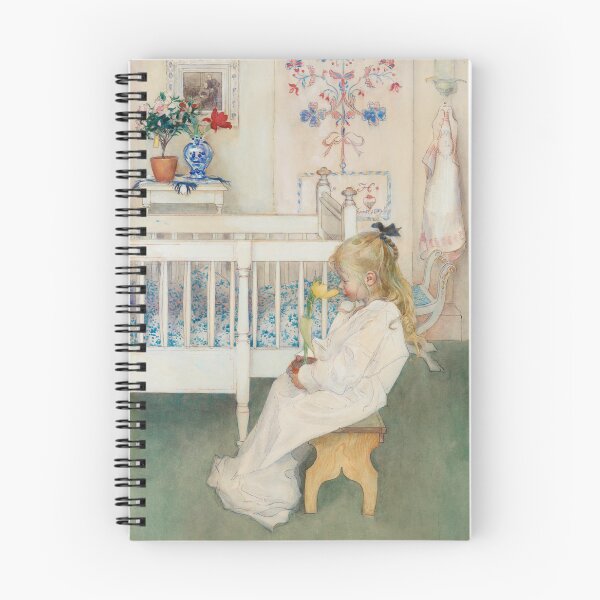 Artikelvorschau, Im Nachthemd, Lisbeth mit gelber Tulpe (1894) – Carl Larsson entworfen und verkauft von SALON DES ARTS.