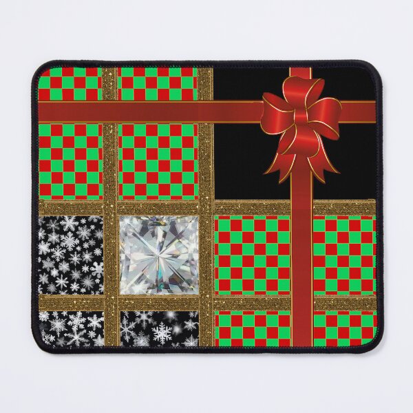 Item preview, RoguegraFX Christmas: RED GREEN CHECK WHITE DIAMOND SNOWFAL designed and sold by RoguegraFX.