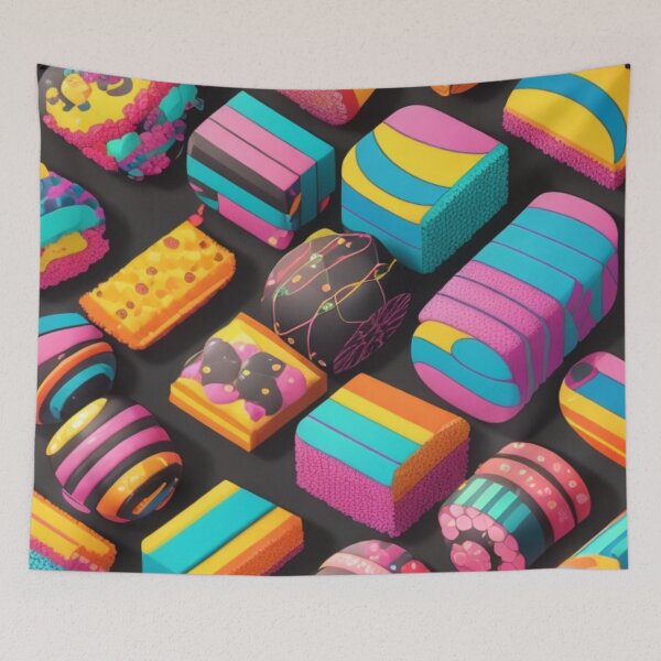 Item preview, Vintage licorice allsorts lolly pattern designed and sold by Geddit Designs.