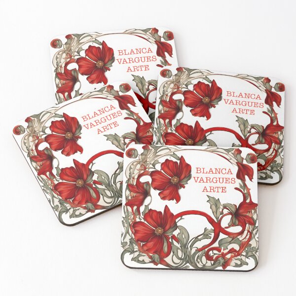 Item preview, Red flowers logo designed and sold by blanca-V-Art.