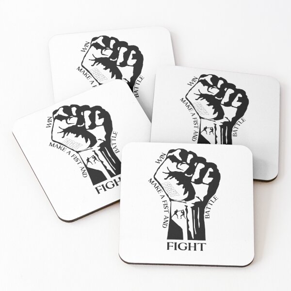 Item preview, MAKE A FIST AND FIGHT - BATTLE (Black) designed and sold by RANDOMNESS.