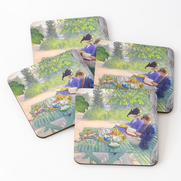 Item preview, Reading in the Garden (1916) - Carl Larsson designed and sold by SALON DES ARTS.