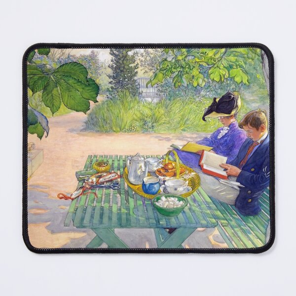 Item preview, Reading in the Garden (1916) - Carl Larsson designed and sold by SALON DES ARTS.