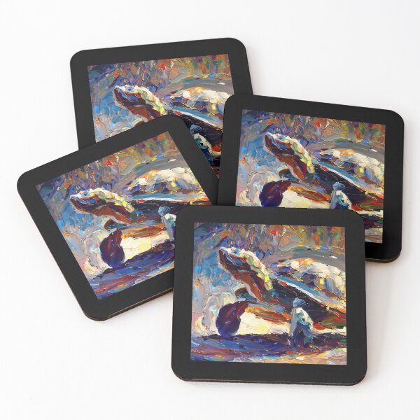 Item preview, Abstract Colored Oil Painting of a Turtle designed and sold by MindenBrings.