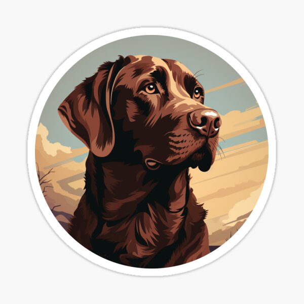 Item preview, Chocolate Lab, Portrait designed and sold by MendaciousMina.