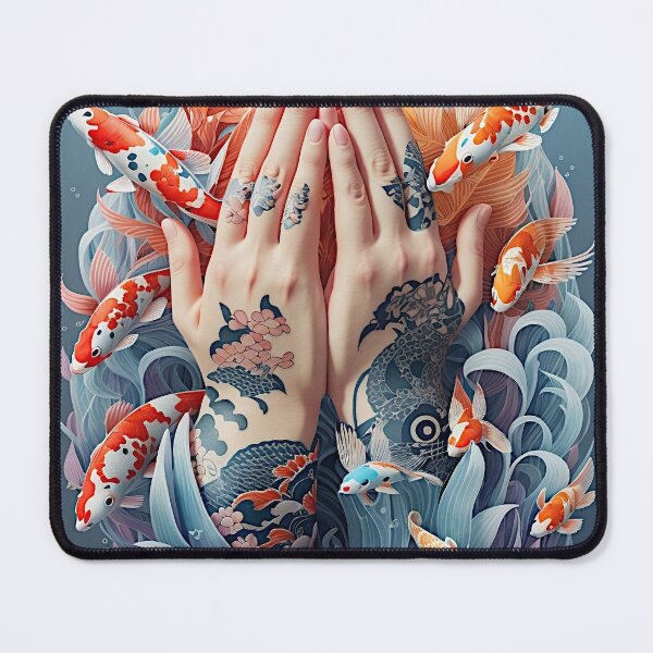 Item preview,  "Graceful Koi: Thai-Style Soft Color Tattoo on Hand" designed and sold by Best-Art-32.