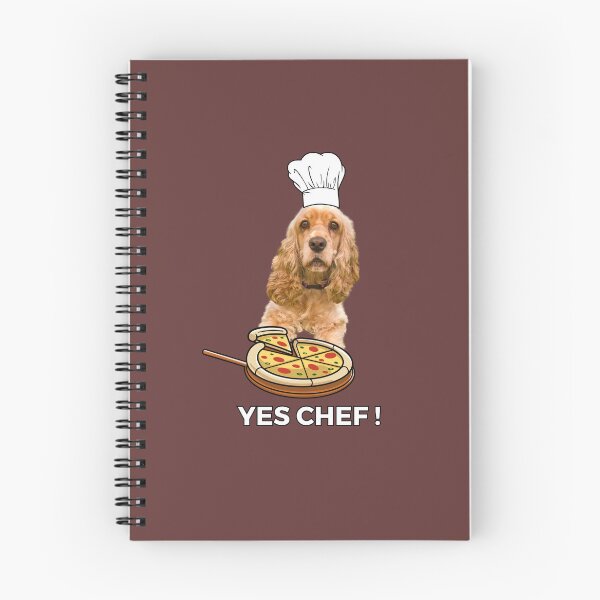 Item preview, Cocker Spanial cook, wearing chef hat say yes chef dog lover designed and sold by Kissudesign.