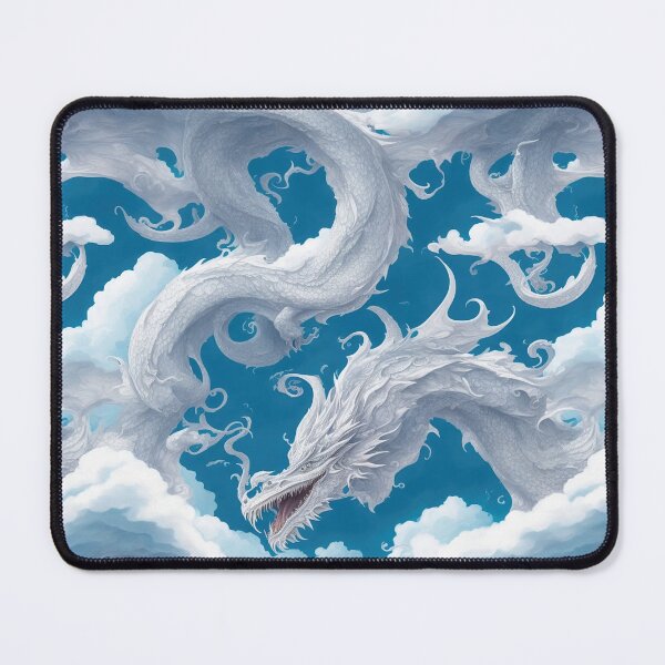 Item preview, White dragon, clouds designed and sold by CoolPixels.
