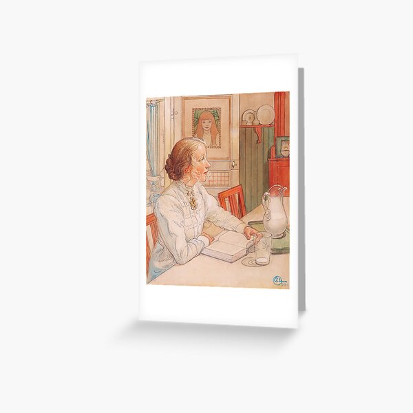 Item preview, My Eldest Daughter, Suzanne with Milk and Book (1904) - Carl Larsson designed and sold by SALON DES ARTS.