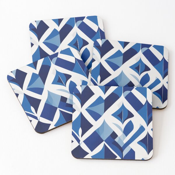 Item preview, White and blue pattern designed and sold by CoolPixels.