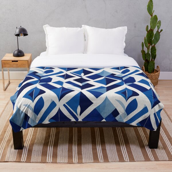 Item preview, White and blue pattern designed and sold by CoolPixels.