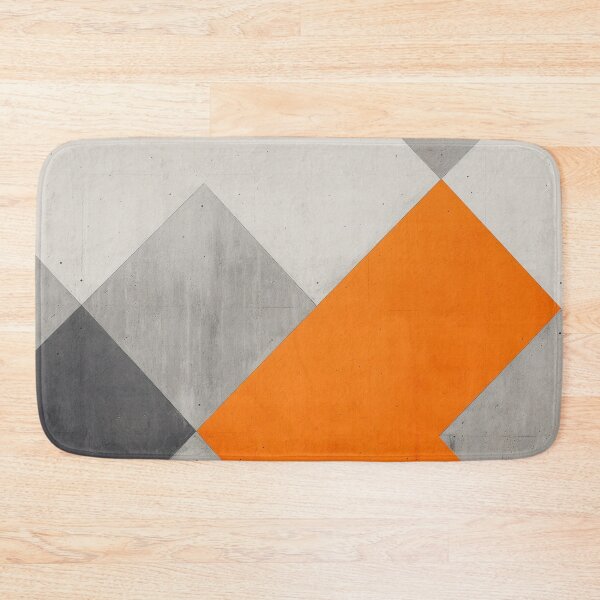 Item preview, Orange and Grey triangles with Concrete Texture I. designed and sold by sylviabosky.