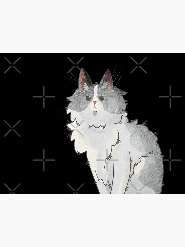 Thumbnail 5 of 5, Pet Mat, Blue Bicolor Turkish Angora - Cat lovers gifts designed and sold by FelineEmporium.