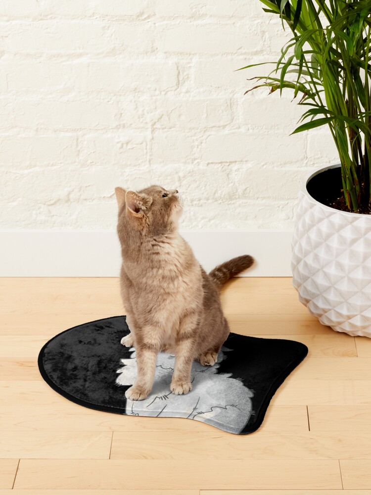 Thumbnail 2 of 5, Pet Mat, Blue Bicolor Turkish Angora - Cat lovers gifts designed and sold by FelineEmporium.