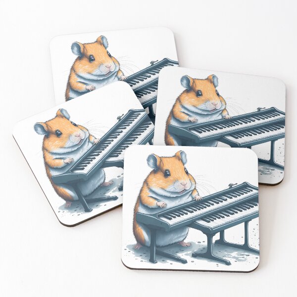 Item preview, Hamster playing a keyboard instrument. Hamster band. designed and sold by Animal-petshop.