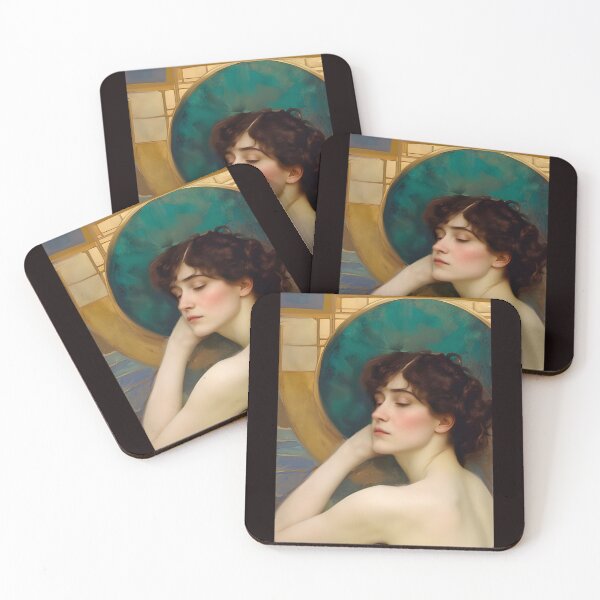 Item preview, Turquoise and gold modernism designed and sold by blanca-V-Art.