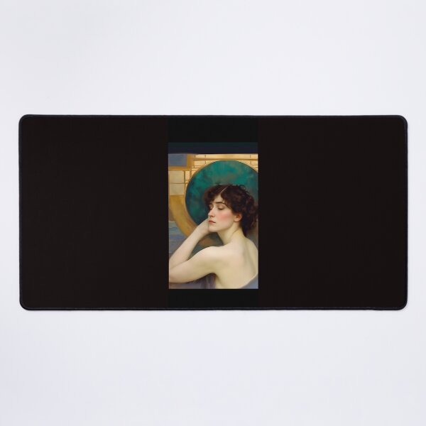 Item preview, Turquoise and gold modernism designed and sold by blanca-V-Art.