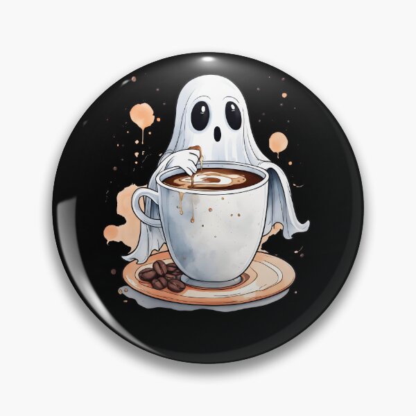 Item preview, Caffeine Addict Halloween Ghost XII designed and sold by DevemDavam.