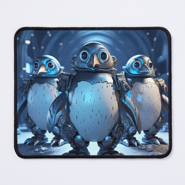 Item preview, “Blue Mech Penguins: A Digital Dive” designed and sold by Art-Vortex-fr.