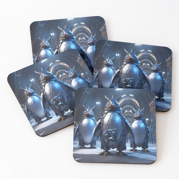 Item preview, “Blue Mech Penguins: A Digital Dive” designed and sold by Art-Vortex-fr.