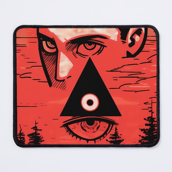 Item preview, Dystopian surrealist eye postal stamp- Futuristic designed and sold by octoboobs.