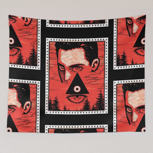 Item preview, Dystopian surrealist eye postal stamp- Futuristic  designed and sold by octoboobs.