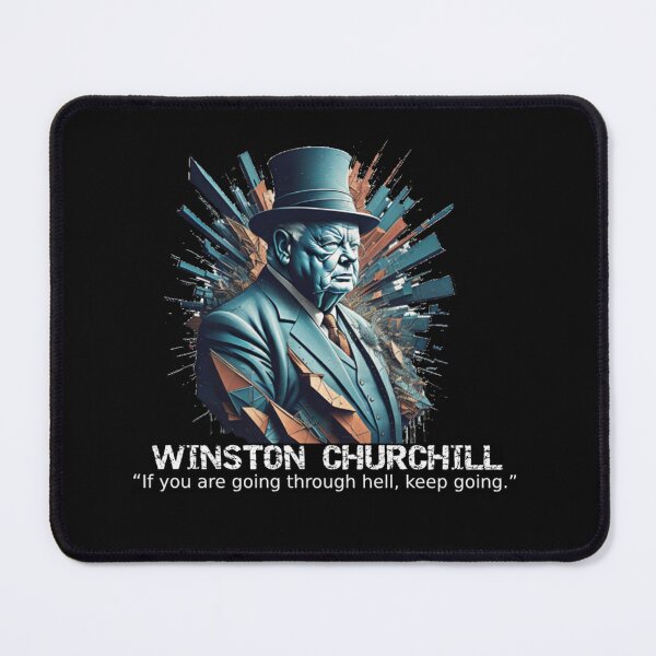 Item preview, Abstract Winston Churchill Portrait with Quote designed and sold by Hungry-Murphy.