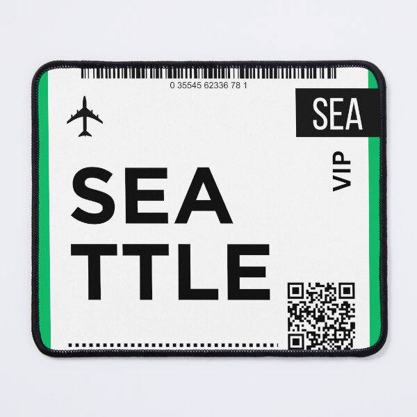 Item preview, Seattle Mini Airplane Boarding Pass designed and sold by RoamInk.