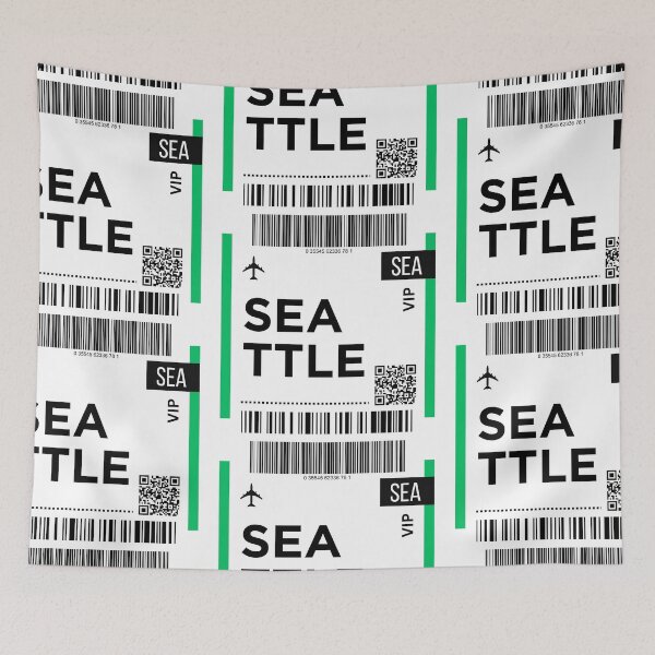 Item preview, Seattle Mini Airplane Boarding Pass designed and sold by RoamInk.